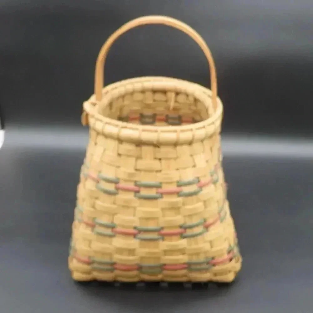 Vintage Woven Bucket Basket 12